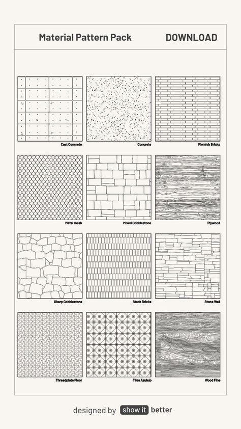 Cad Drawing Architecture, Block Layout, Texture Drawing, Material Textures, Cad Drawing, Architectural Drawings, Apartment Furniture, Photoshop Brushes, Pattern Illustration