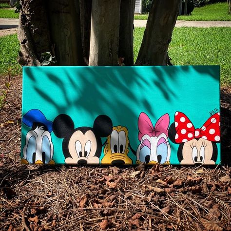 Mickey and the crew | Disney canvas art, Disney canvas paintings, Cute canvas paintings Disney Art Inspiration, Mickey And Minnie Mouse Painting, Disney Cartoon Canvas Painting, Mickey Mouse Canvas Painting Diy, Things To Paint On Canvas Disney, Diy Disney Canvas Art Ideas, Cartoons On Canvas, Mickey Mouse Canvas Painting Easy, Disney Character Canvas Painting