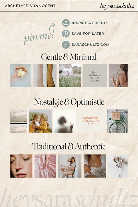 Innocent Archetype, Personas Design, Seek Happiness, Author Branding, Feminine Energy Aesthetic, Brand Archetypes, Conscious Business, Branding Tools, Classic Style Outfits