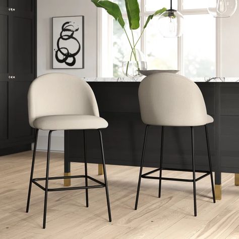 Mercury Row® Ballance 25" Counter Stool & Reviews | Wayfair Modern Arrangements, Stool Wood, Counter Bar, Dining Stools, High Stool, Wayfair Furniture, Counter Bar Stools, Modern Vibe, Chaise Bar