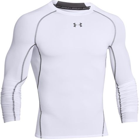 UA HeatGear Armour Long Sleeve Under Armour Long Sleeve, Nike Pullover, Men's Fitness, Fitness Clothing, White Long Sleeve Shirt, Compression Shirt, Under Armour Men, White Long Sleeve, Under Armour