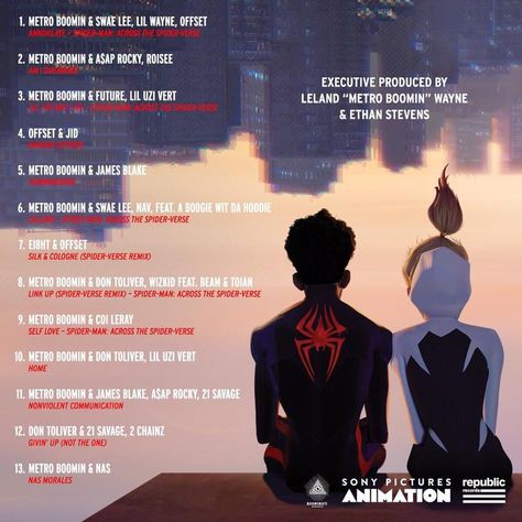 Spiderman Across The Spider Verse, Metro Boomin, Am I Dreaming, James Blake, Across The Spider Verse, Kid Cudi, Me Too Lyrics, Lil Uzi Vert, The Spider