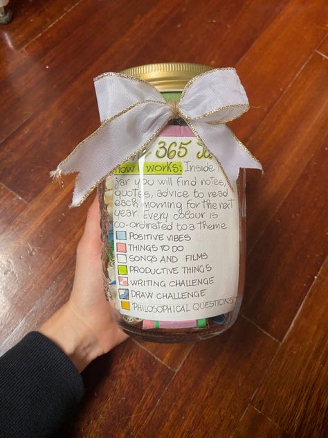 #quotes #giftideas #handmadegift #notes #christmas #gifts #bestfriendgifts #handmade 365 Notes Jar Messages Ideas, Jar Of Positive Notes, Diy Message In A Bottle Ideas, 365 Jar Ideas Note, 365 Note Jar Ideas What To Write, Diy Best Friend Christmas Gifts, Note Jar Ideas Messages, 365 Notes In A Jar Messages, Long Nails Oval