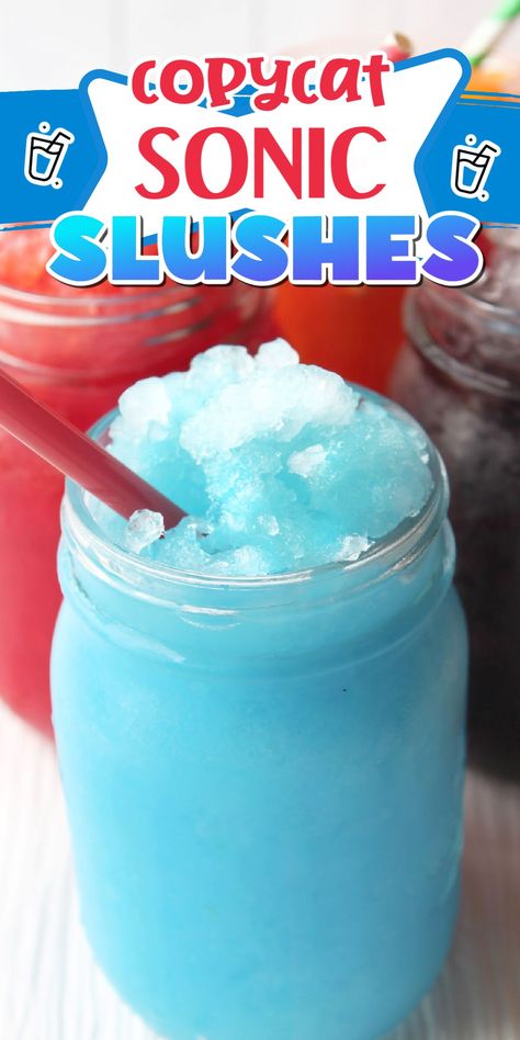 Cream Slush Recipe, Strawberry Slushie, Homemade Slushies, Lemonade Slush, Strawberry Slush, Slush Recipes, Frozen Drink Recipes, Icee Recipe, Flavored Water Recipes