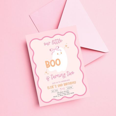 Let’s take a vote! Which of these Halloween invitations is your favorite? 👻🪩 🧡 Halloween party invitation, Halloween printable invite, two spooky, our little boo is turning two, one spooky girl, let’s go ghouls, hey boo Boo Two Birthday, Boo Im Two, Little Boo Is Turning Two, Boo Is Turning Two, Halloween Birthday Party Invitations, Halloween Party Invite, Two Birthday, Halloween Birthday Invitations, Birthday Decorations Kids