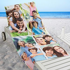 Photo Collage Personalized Beach Towel - 5 Photos - #16537-5 Personalized Beach Towels, Barbie Gifts, New Grandparents, Custom Beach Towels, Personalized Beach Towel, Pool Side, Velour Fabric, Personalized Towels, Personalised Canvas