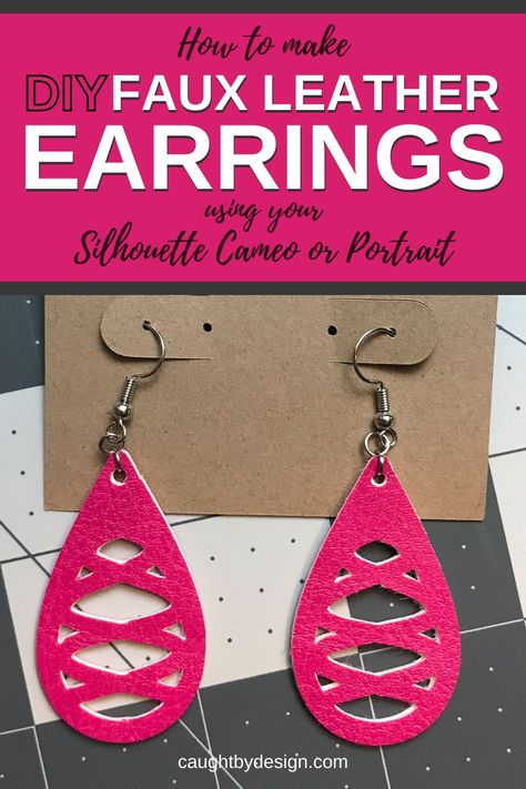 Diy Faux Leather Earrings, Quilting Fabric Projects, Bike Jewelry, Diy Leather Earrings, Silhouette Curio, Silhouette Cameo Machine, Jewelry Knots, Faux Leather Earrings, Silhouette Cameo Projects