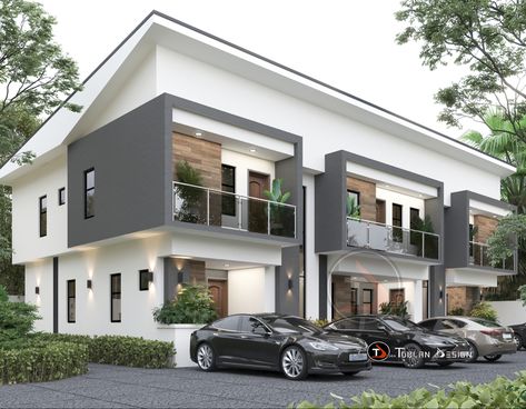 2 Bedroom Apartment Floor Plan, Buildings Facade, Family Neighborhood, Apartment Designs, Apartments Exterior, Bungalow Floor Plans, Modern Townhouse, Block Of Flats, Duplex Design