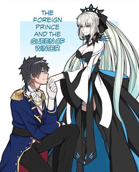 Fujimaru Ritsuka Male, Morgan Le Fay Fate, Veil Bow, Fujimaru Ritsuka, Kissing Hand, Bow Braid, The Kissing Hand, Morgan Le Fay, Light Blue Eyes