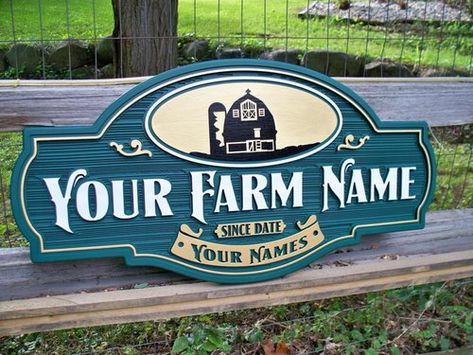 Wooden Farm Signs, Farm Signs Entrance, Custom Farm Signs, Arsitektur Art Deco, Farm Entrance, Diy Bird Bath, Farm Gate, Entrance Sign, Dairy Farm