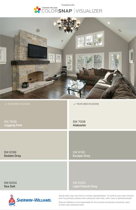 sedate gray, alabaster & sea salt Sedate Gray, Painting Trends, Sherwin Williams Sea Salt, Interior Paint Colors Schemes, Taupe Paint, Paint Decor, Paint Walls, Farmhouse Paint Colors, Paint Color Ideas