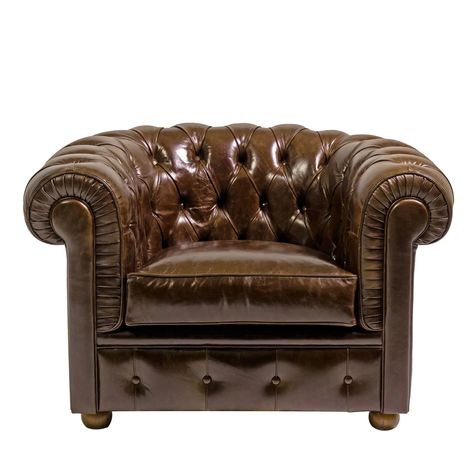 New Arrivals | Artemest Brown Leather Armchair, Chesterfield Armchair, Luxury Arm Chair, Brown Armchair, Brown Legs, Leather Lounge, Concierge Service, Chesterfield Chair, Furniture Maker