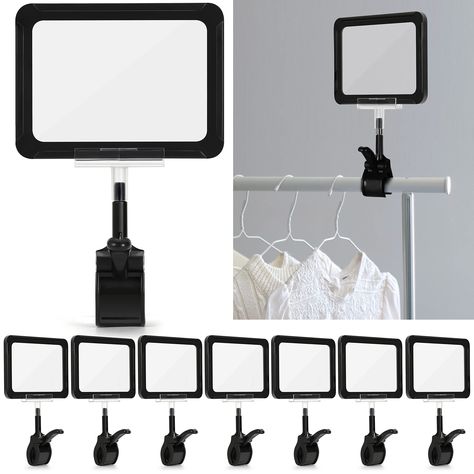 PRICES MAY VARY. POP CLIP SIGN HOLDER - These Display Clips is made of acrylic plastic material which can be adjust with the aim of holding each size of embedding block. Bottom clip can be open about 1-1.9 inches. Sign Clip has erasable blackboard which can be laid transversely or vertically. WATERPROOF & ERASABLE PRICE TAG - (Two Clips) Base clip for holder, Transverse clip with tag for sign. With the pop-up open, insert the rod through the nearest hole in the clevis, which was joined by a ball Pricing Signage Display Ideas, Diy Sign Holder, Display Signs Retail, Vendor Booth Name Signs, Sign Holder Michaels Stores, Label Clips, Head Display, School Supply Store, Acrylic Holders