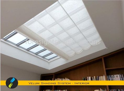 Business Services of Velum Shading System Interior  in India. Find High Quality Velum Shading System Interior  from Foresight on www.pepagora.com.For more info visit http://www.pepagora.com/foresight/productDetails/MzE1MzEx Stairway Skylight, Skylight Covering, Skylight Shade, Conservatory Decor, House Elements, Renovation Architecture, Ceiling Curtains, House Extension Design, Glass Roof