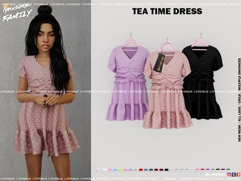 Tea Time Dress, Sims 4 Child Cc, Sims 4 Kids Cc, Sims 4 Toddler Clothes, Sims Baby, Sims 4 Cc Kids Clothing, Sims 4 Family, The Sims 4 Pc, Sims 4 Mods Cc