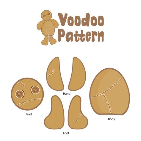 Diy Voodoo Doll How To Make, Making Voodoo Dolls, Diy Clay Voodoo Doll, Voodoo Dolls Pattern, Voodoo Doll Sewing Pattern Free, Damnit Doll Patterns, Make Voodoo Doll, How To Make Voodoo Dolls Tutorials, Voodoo Doll Template Free Pattern