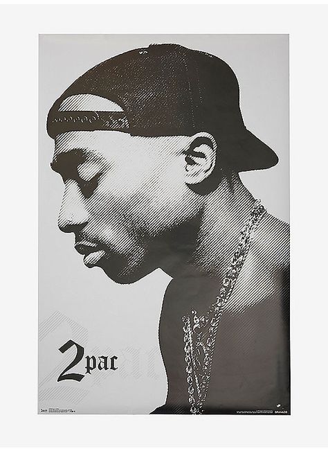 Hot Topic : Tupac Black & White Profile Poster Tupac Poster Black And White, Poppy Core, 2pac Aesthetic, Aesthetic Black And White Wallpaper, 2pac Pictures, 2pac Poster, Tupac Poster, White Profile, Wallpapers Black