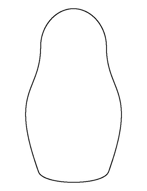 Russian doll pattern. Use the printable outline for crafts, creating stencils, scrapbooking, and more. Free PDF template to download and print at http://patternuniverse.com/download/russian-doll-pattern/ Russian Doll Art, Diy Russian Dolls, Matryoshka Doll Pattern, Matryoshka Doll Art, Celebration Around The World, Babushka Dolls, Wool Applique Patterns, Classroom Art Projects, Russian Nesting Dolls