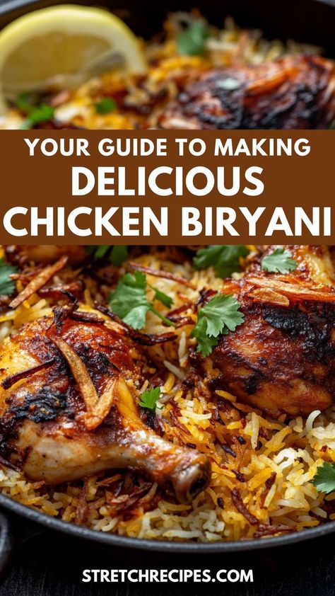 Discover how easy it is to make chicken biryani with my simple recipe! With basmati rice and a hint of sweetness, this dish is bursting with flavor and perfect for any meal. Whether it's a weeknight dinner or a special gathering, it’s sure to impress. Save this pin and click through for the complete recipe! Basmati Rice Recipes Easy, Chicken Biryani Recipe Indian, Basmati Rice Dishes, Easy Chicken Biryani Recipe, Easy Biryani Recipe, Basmati Rice Recipes, Best Rice, Chicken Rice Recipes, Chicken Biryani Recipe