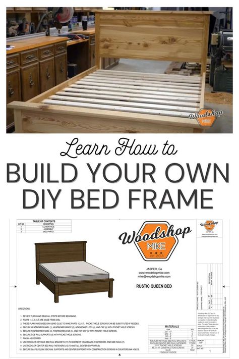 Diy King Platform Bed Frame Plans, Diy Full Size Bed Frame Plans, King Size Bed Diy Plans, Building A Queen Bed Frame, Full Size Storage Bed Diy, How To Build A Queen Size Bed Frame, 2x4 Queen Bed Frame Diy, Diy Queen Bed Frame With Headboard, Simple Platform Bed Diy