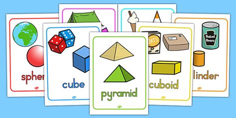 3D Objects Posters With Everyday Examples - 3D, shapes, 3D shapes Cuboid Shape Objects, Measure Activities, Reception Maths, Foundation Maths, Cuboid Shape, Early Years Maths, Shapes 3d, Shape Posters, Primary Resources