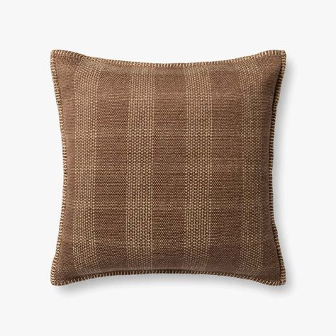 PLL0132 BROWN / TAN | Loloi Rugs Tan Pillows, Neutral Pillows, Brown Pillows, Loloi Rugs, Portfolio Inspiration, Cotton Throw, Pillows And Throws, Floral Pillows, Cotton Throws