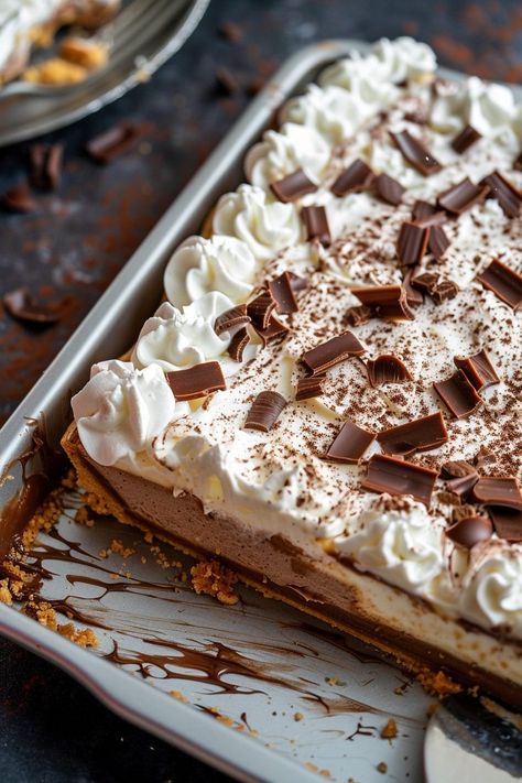 French Silk Slab Pie is an easy and quick healthy All Recipes keto dinner ideas recipes that you can cook if you like . In Tasty Recipes blog we got the best French Silk Dessert, Slab Pie With Puff Pastry, French Silk Pie Bars, Sheet Pies Dessert Recipes, French Silk Slab Pie, Gourmet Pie Recipes, Slab Pies For A Crowd, Crowd Pleasing Desserts, Best Dip In The World