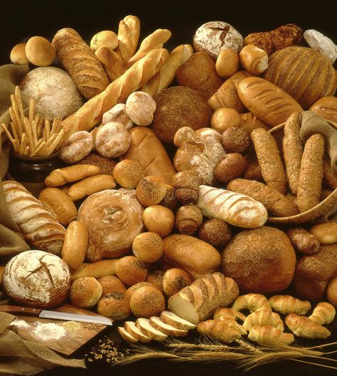 Bread Pictures, Bread Varieties, Bread And Pastry, Bread Display, Loaves Of Bread, Best Bread, Biscuit Bread, Ice Cream Pies, Bread Roll