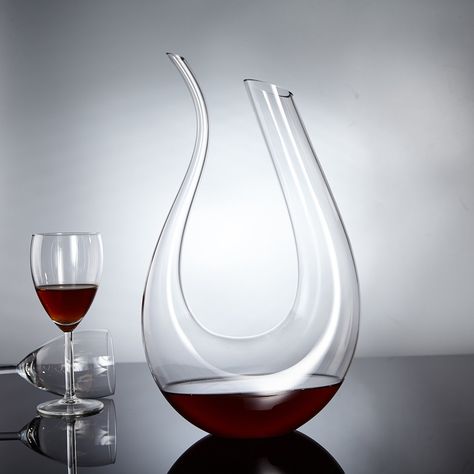 Wine Decanter Aesthetic, Modern Decanter Set, Unique Decanter, Wine Glassware, Carafe Design, Wine Pourer, Wine Carafe, Wine Gift Set, Wine Collection