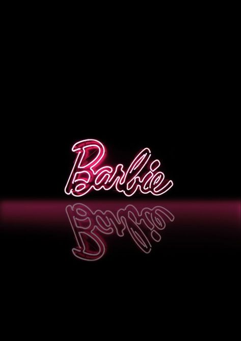 Barbie Black Background, Barbie Profile Pictures Aesthetic, Black Barbie Background, Barbie Black Wallpaper, Black Barbie Wallpaper Iphone, Barbie Wallpaper Black, Barbie Widget Aesthetic, Barbie Neon Sign, Barbie Lockscreen Aesthetic