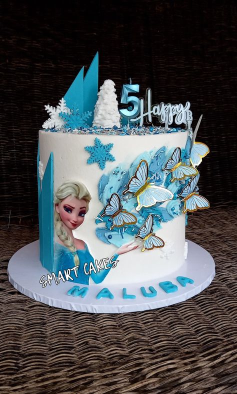 Elsa Cake Design, Elsa Cake, Barbie Party Decorations, Cake Kids, Simple Cake Designs, Simple Cake, Kids Cakes, Barbie Party, Frozen Party