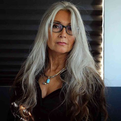 Curtain Bangs Long Hair Grey, Women With Long Grey Hair, Hairstyles For Long Gray Hair Over 50, Long Layered Grey Hair Over 50, Long Gray Hair Over 60 Older Women, Long Hair Styles For Older Women Over 60, Long Layered Haircuts For Gray Hair, Long Grey Hair With Bangs Over 50, Grey Long Hair Older Women