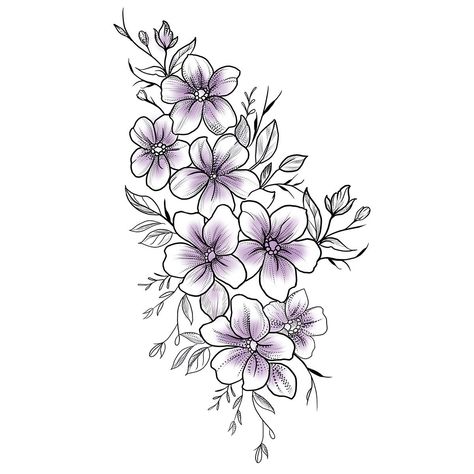 Violet Flower Tattoos, Iris Flower Tattoo, Flower Hip Tattoos, Violet Tattoo, Autumn Tattoo, Tattoos To Cover Scars, Love Affection, The Language Of Flowers, The Subconscious Mind