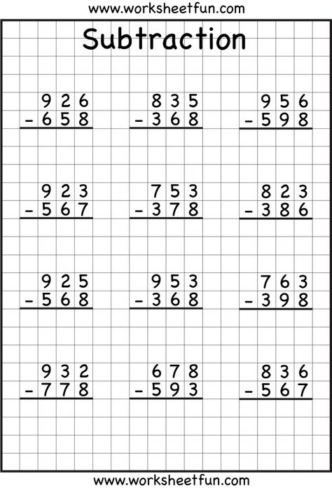 subtraction regrouping Subtraction With Regrouping Worksheets 3rd Grade, Long Subtraction Worksheets, Subtracting With Regrouping Activities, Regrouping Subtraction Worksheet, 2nd Grade Math Worksheets Free Addition And Subtraction, Triple Digit Subtraction With Regrouping, Substrate Worksheet, Grade 4 Math Worksheets Free Printable, Grade 3 Math Worksheets Free Printable