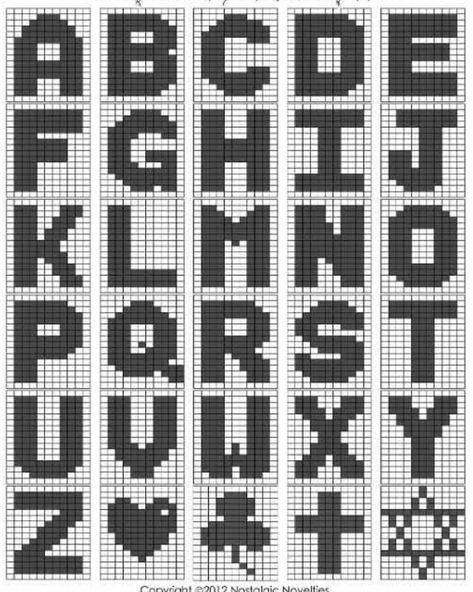 Cross Stitch Freebies, Crochet Alphabet, Crochet Letters, Alphabet Chart, Graph Crochet, Alphabet Charts, Tapestry Crochet Patterns, Crochet Blocks, Cross Stitch Bookmarks