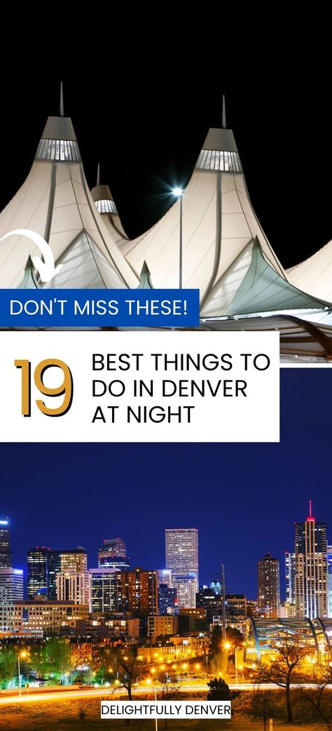 Looking for a fun way to end your day in the city? Check out some of our top picks for the best things to do in Denver at night! Things To Do In Downtown Denver, Denver Must Do, Denver Colorado Things To Do, Denver Must See, Denver Nightlife, Downtown Denver Restaurants, Denver Activities, Things To Do In Denver, Denver Travel