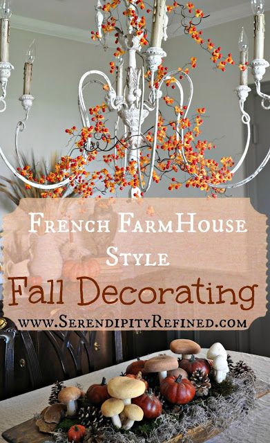 Decorating With Pumpkins, French Farmhouse Decorating, Season Decorations, Farmhouse Glam, Farmhouse French Country, Country Decorating, Chandelier Decor, Fall Country, Fall Deco