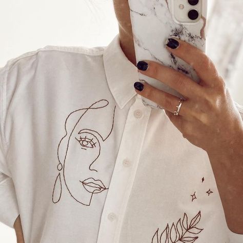 Andreja and Katja ⎮ alined on Instagram: "Wear your art with pride✨ #alined #embroidery" Hand Embroidery, Embroidery Design Shirt, Embroidery On Clothes, Hand Embroidery Art, Shirt Pattern, Embroidery Art, Fashion Fashion, Timeless Pieces, Embroidery Design