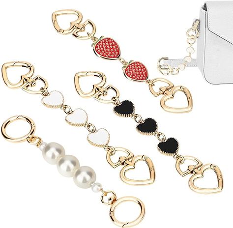 Beautiful bag chain extenders and comes in four diffrent styles. Click the Amazon link below to shop!! Diy Purse Strap, Pearl Purse, Strawberry Heart, Strawberry Hearts, How To Make Purses, Women Purse, Diy Purse, Bag Chain, Chain Extenders