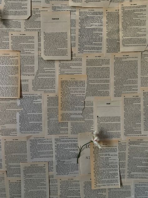 book pages on wall. #interiordesign #wallartdecor #interiordesignideas #books #booklover #walldecorinspo #apartmentideas #apartment #library #guestroom Book Page Poster Wall Decor, Pages From Books On Wall, Book Pages Aesthetic Wall, Book Page Accent Wall, Pages Of Books On Wall, Book Paper Wall Decor, Books Pages Aesthetic, Pages On Wall, Book Pages On Wall