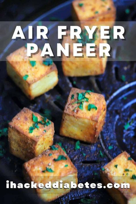 Recipes Using Paneer Cheese, What To Make With Paneer, Paneer Air Fryer, Indian Cheese Paneer Recipes, Paneer Recipes Air Fryer, Fried Paneer Recipes, Keto Paneer Recipes, Airfryer Vegetarian Recipes, Air Fryer Paneer