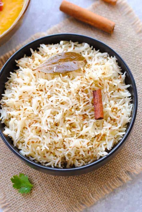 One pot Indian jeera rice or cumin rice made in the instant pot or stovetop. An easy side dish served in combination with dal fry makes for a simple and healthy meal. Click on the pin to learn how to make this recipe in a step by step manner. #jeerarice #zeerarice #ricerecipes #easysidedish #indianrecipes Vegan Family Dinner, Cumin Rice, Rice Instant Pot, Yummy Rice, Instant Pot Rice, Pakistani Cuisine, Dal Fry, Paneer Dishes, Indian Rice Recipes