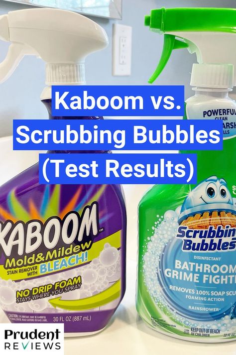 Kaboom vs. Scrubbing Bubbles: Which Bathroom Cleaner Brand Is Better? Chronic Pain, Kaboom Cleaner, Scrubbing Bubbles, Best Cleaning Products, Bathroom Cleaner, Which Is Better, Mold And Mildew, Stain Remover, Product Reviews