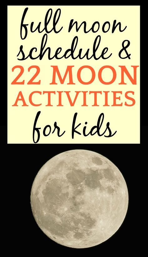 Full Moon Schedule for entire year and 22 Moon Activities for Kids with Lesson Plans, Crafts and MORE #moon #moonphases #fullmoon #stem #stemactivities #stemeducation #science #scienceforkids #scienceexperiments #scienceactivities #homeschool #homeschooling #homeschoolcurriculum #teaching Homeschool Moon Activities, Moon Science Experiments For Kids, Full Moon Crafts For Kids, Full Moon Craft, Moon Schedule 2023, Moon Experiments For Kids, Witchy Homeschool, Astronomy Experiments, Full Moon Crafts