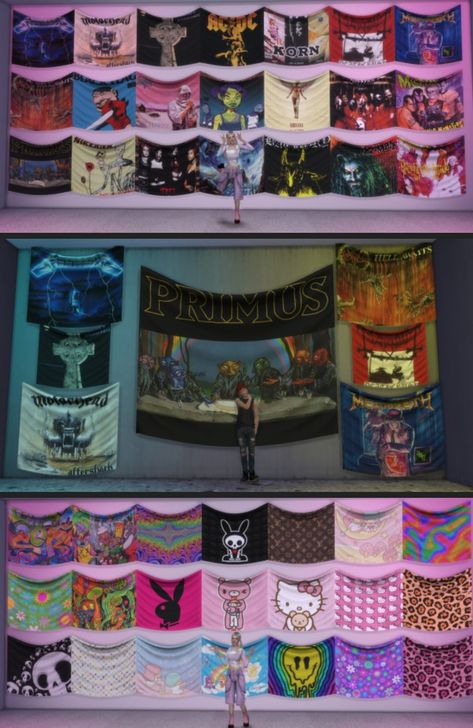 Sims 4 Build Cc Posters, Sims 4 Cc Merch, Sims 4 Motorcycle Helmet Cc, Sims 4 Cc Y2k Wallpaper, Sims 4 Cc Grunge Bedroom, Sims Cc Alt Clothes, Band Posters Sims 4 Cc, Sims 4 Electric Guitar Cc, Pride Cc Sims 4