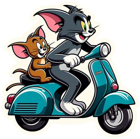 Tom N Jerry, Looney Tunes Funny, Tom And Jerry Photos, Relatable Comics, A Cartoon Character, Disney Toms, Flower Painting Canvas, Kid Character, Tom And Jerry