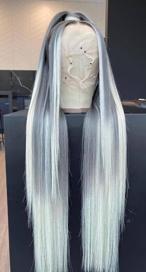 Cost Effective. High-quality wigs can last a long time, saving you trips to the salon. Balayage, White Wig, Frontal Wig Hairstyles, Creative Hair Color, Long Hair Wigs, Dyed Hair Inspiration, Pretty Hair Color, Wigs Hair, Colored Wigs