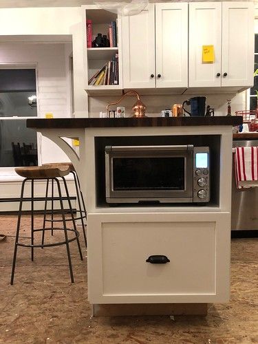 End of island, near dry bar for built in microwave Built In Microwave, Dry Bar, Kitchen Island, Kitchen Appliances, Building