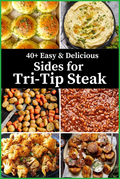 Hosting a tri tip dinner and need side dish ideas? Pair your tri tip steak or beef tri tip with easy side dish recipes like Crockpot Green Beans or Sheet Pan Roasted Peas. These sides dish for tri tip are perfect for any occasion, from casual dinners to special gatherings. Find out what to serve with tri tip and make your meal stand out. Save the recipe for later. Sides For Tri Tip, Tri Tip Sides, Tri Tip Dinner, Cajun Corn On The Cob, Roasted Pepper Recipes, Tri Tip Steak, Tri Tip Roast, Pan Fried Asparagus, Cajun Corn