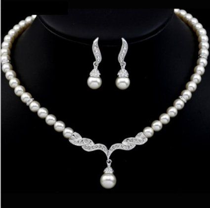 Ginger Wedding, Pearl Wedding Jewelry Sets, Rhinestone Jewelry Set, Bridal Pearl Necklace, Jewelry Pearl, Pearl Bridal, Ivory Pearl, Pearl Choker, Rhinestone Jewelry